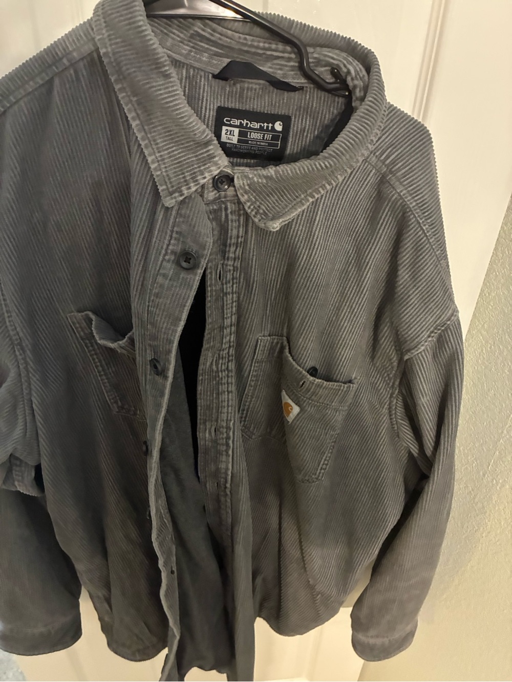 Carhartt Men’s Gray Corduroy Shirt Jacket